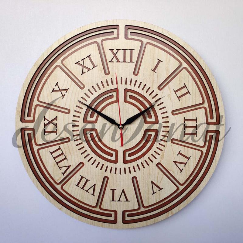 Özel Tasarım Roma Rakamlı Saat - Akçaağaç