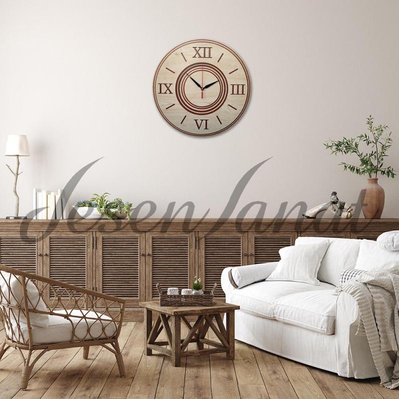 Özel Tasarım Roma Damla Saat - Akçaağaç