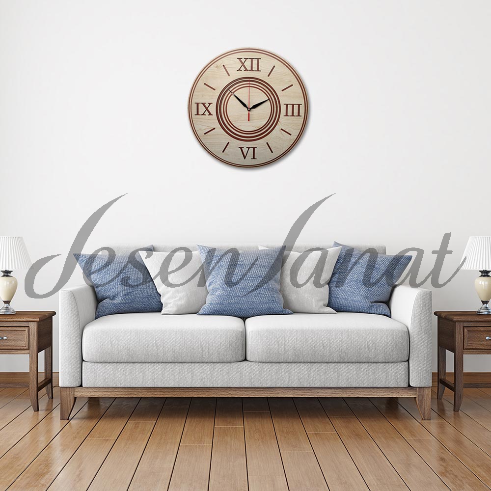 Özel Tasarım Roma Damla Saat - Akçaağaç