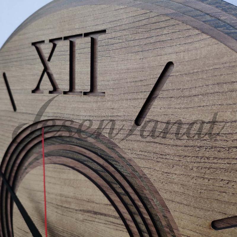 Özel Tasarım Roma Damla Saat - Sütlü Kahve