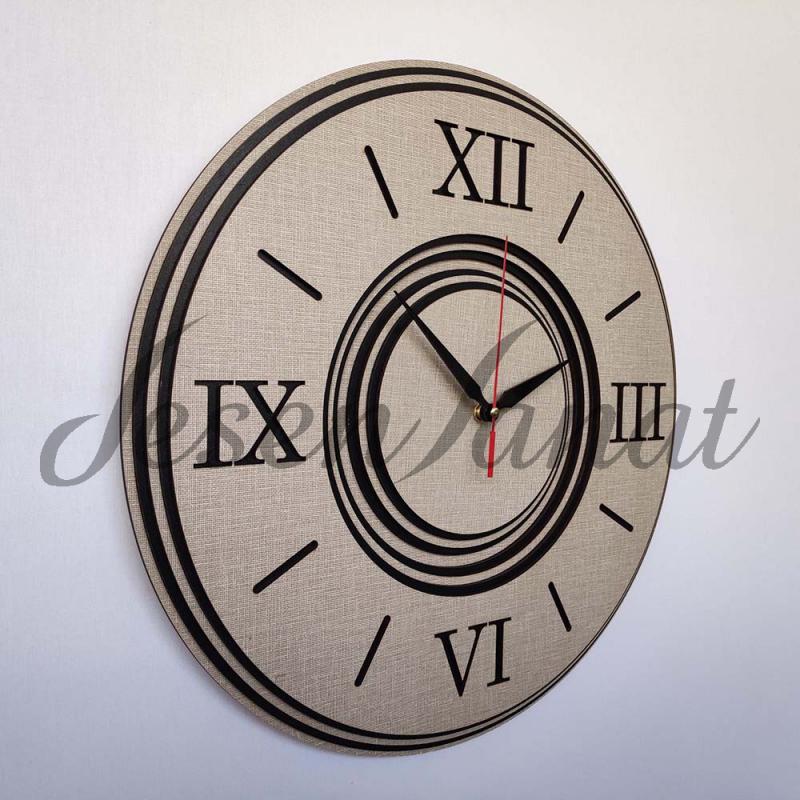 Özel Tasarım Roma Damla Saat - Dokulu Gri