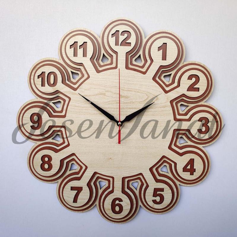 Özel Tasarım Ahtapot Saat - Akçaağaç