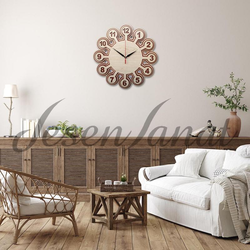 Özel Tasarım Ahtapot Saat - Akçaağaç