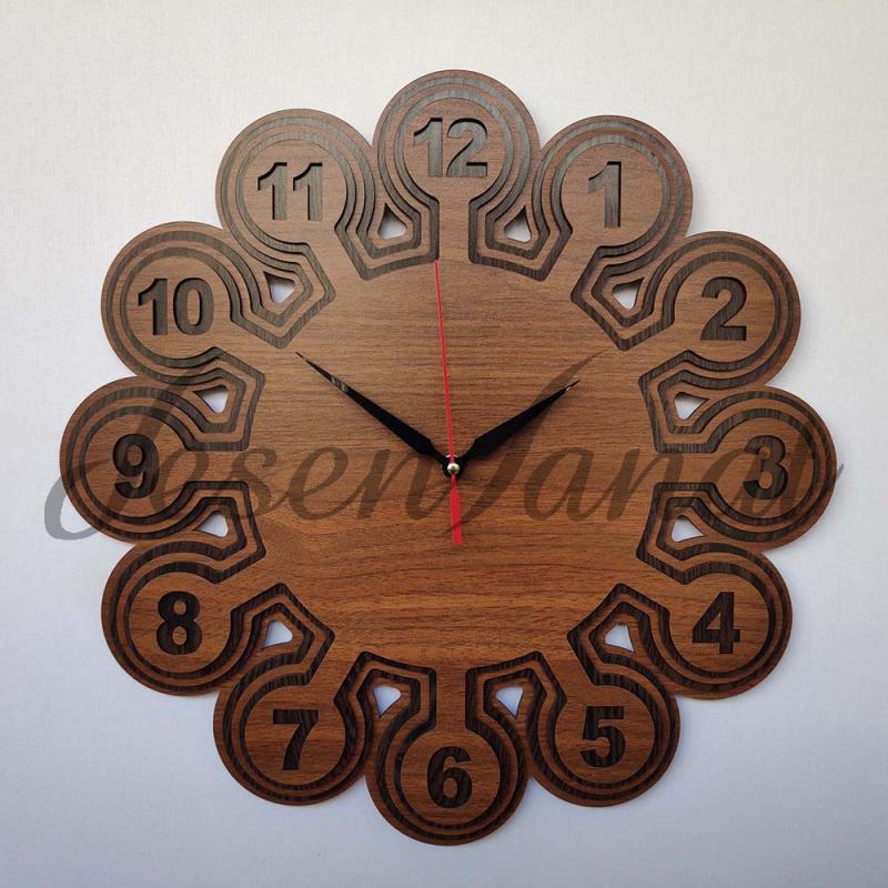 Özel Tasarım Ahtapot Saat - Ceviz