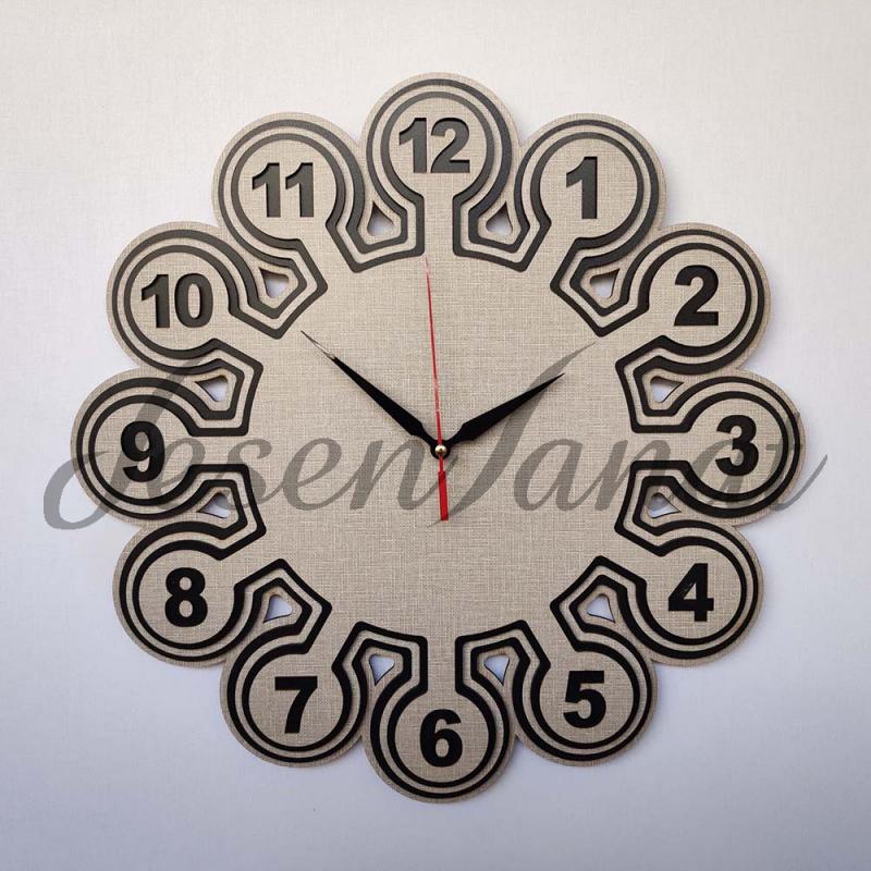 Özel Tasarım Ahtapot Saat - Dokulu Gri