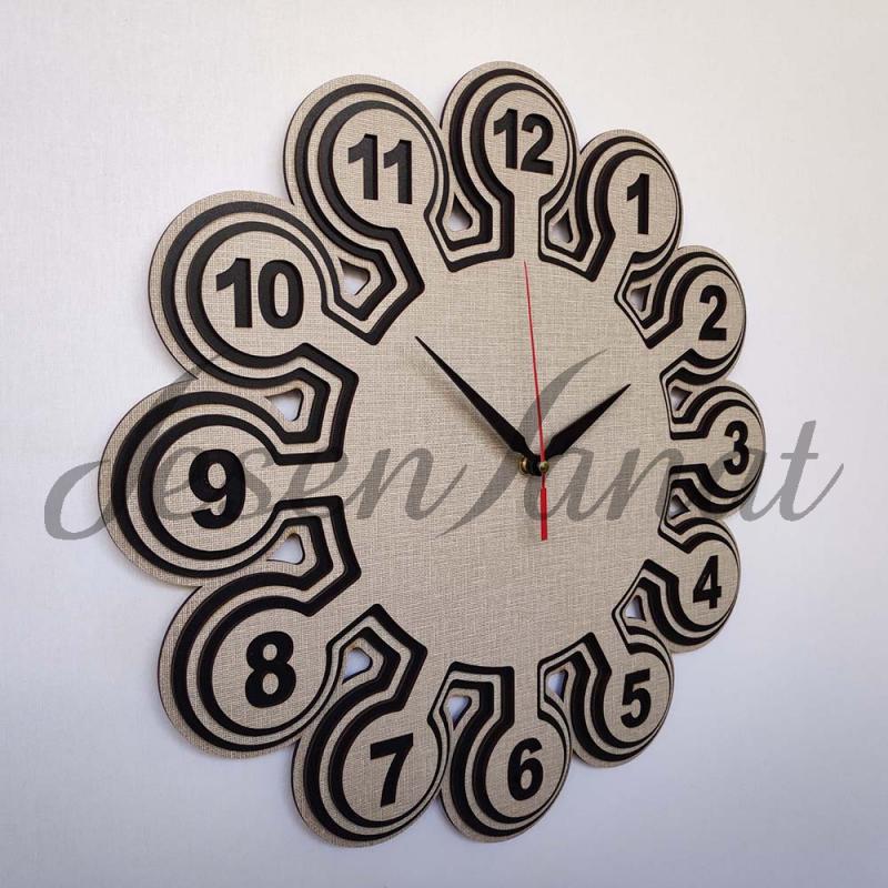 Özel Tasarım Ahtapot Saat - Dokulu Gri