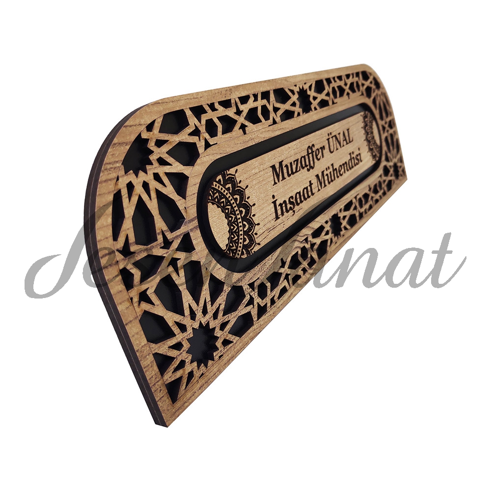 İsme Özel Ahşap Masaüstü İsimlik V.2