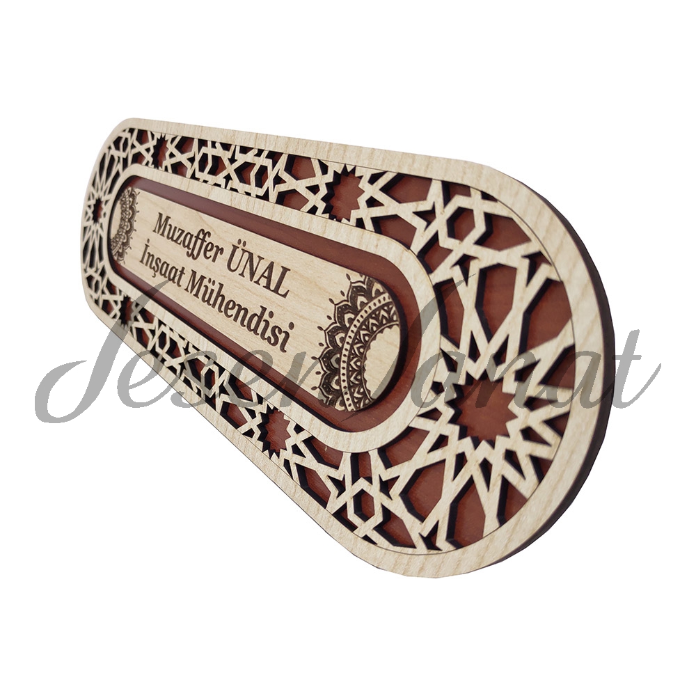 İsme Özel Ahşap Masaüstü İsimlik V.3