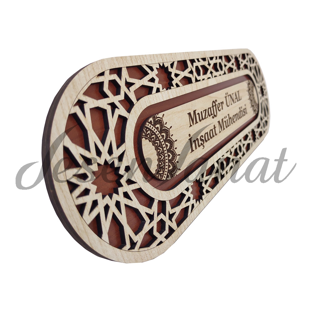 İsme Özel Ahşap Masaüstü İsimlik V.3