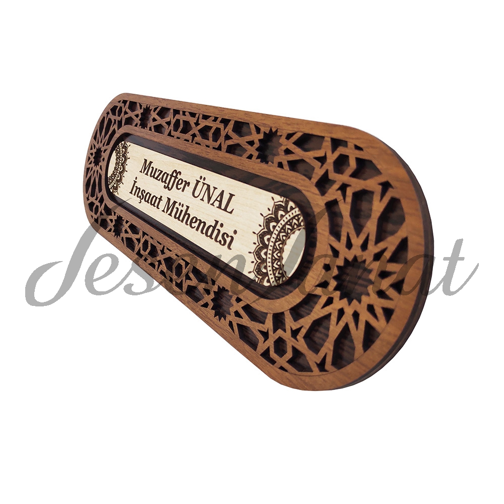 İsme Özel Ahşap Masaüstü İsimlik V.3