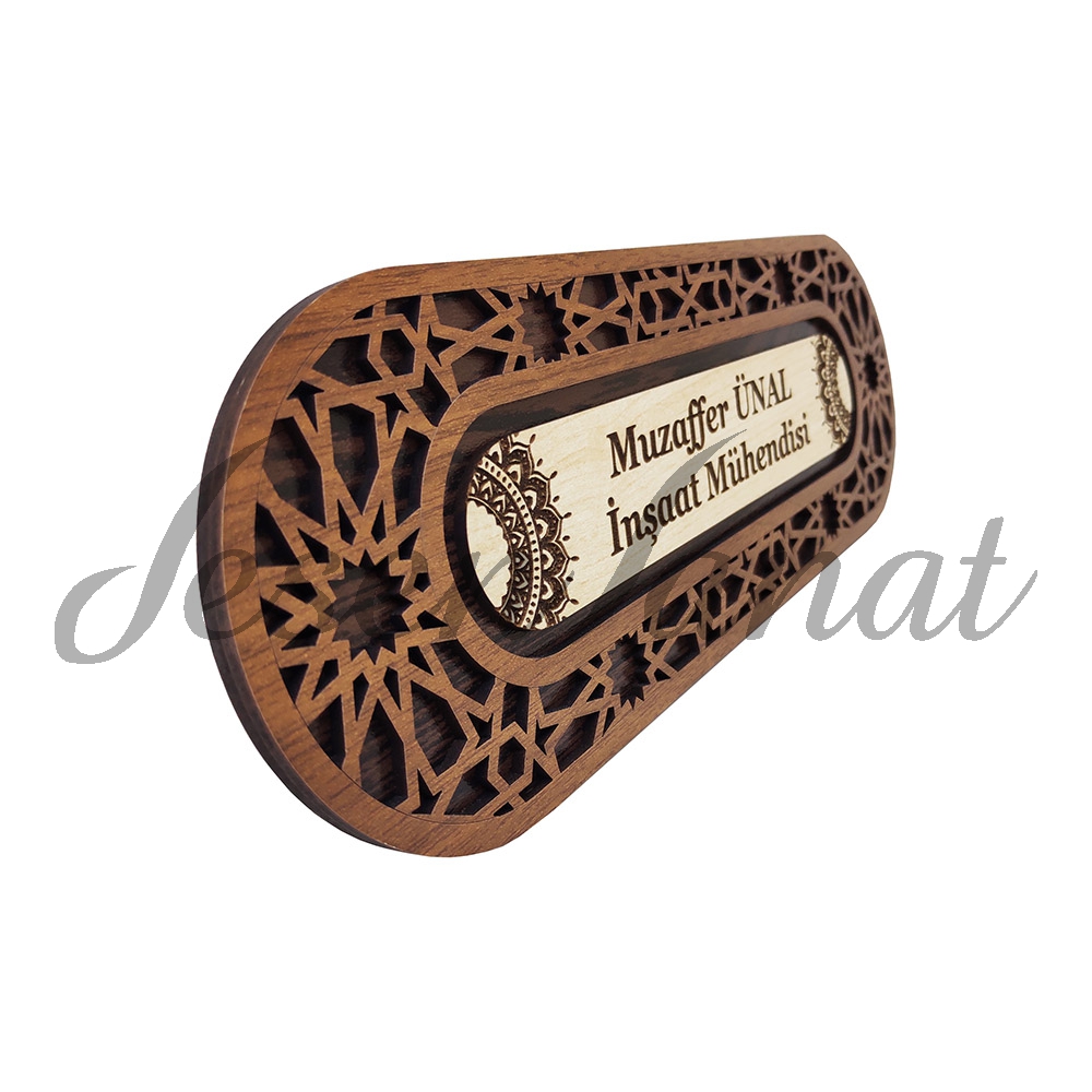 İsme Özel Ahşap Masaüstü İsimlik V.3